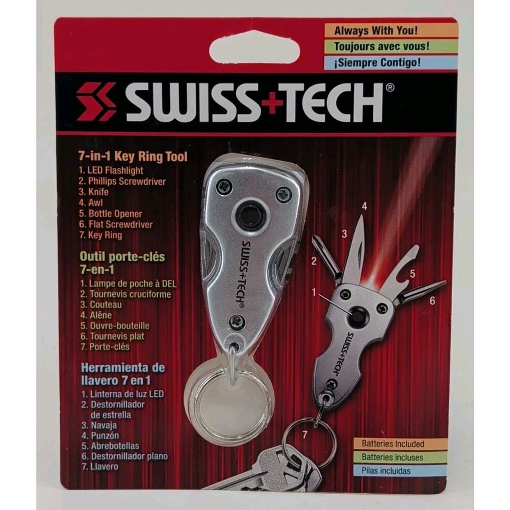 Swiss + Tech 7 in 1 Key Ring Multi - Tool (KMTCSSV-NA)